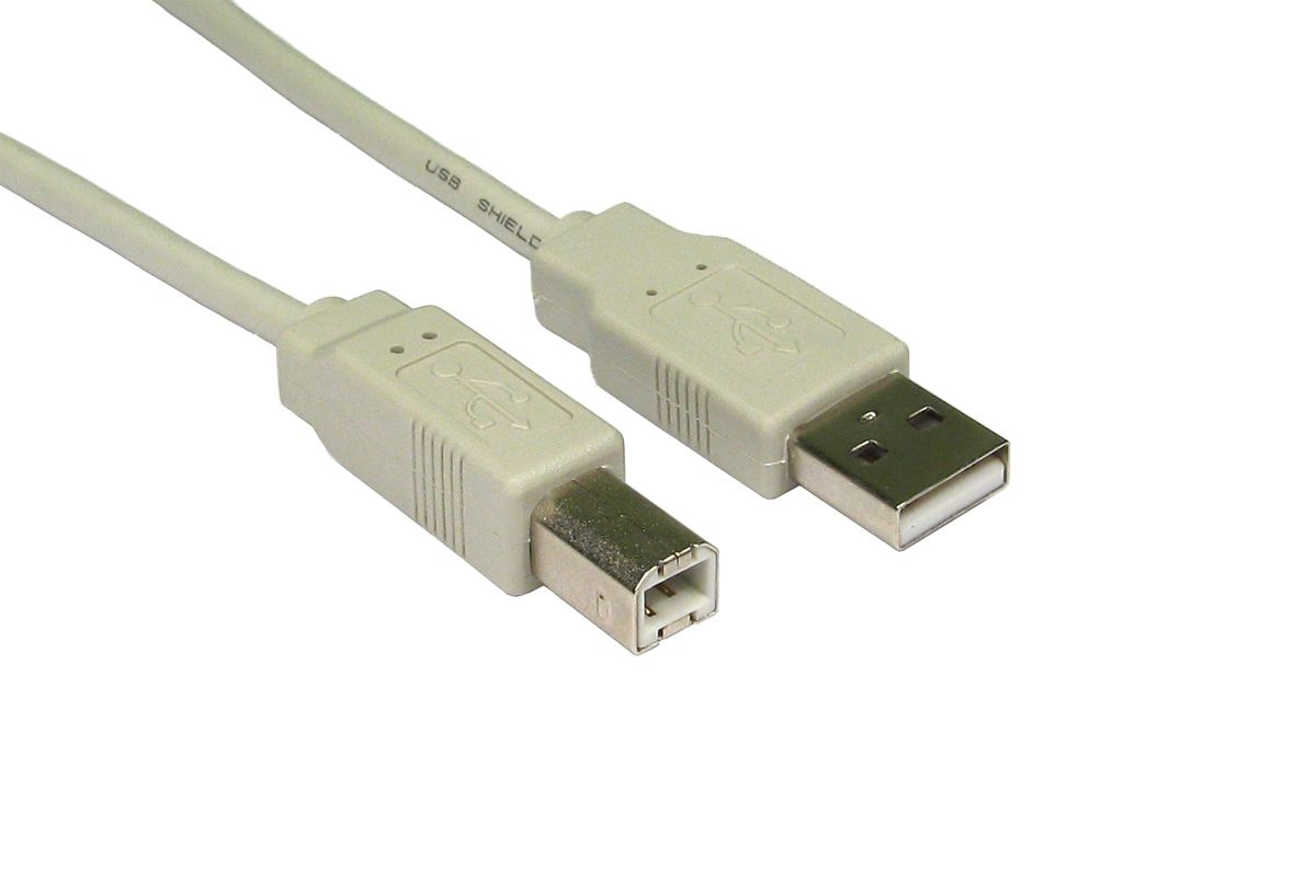 Cables Direct CDL-102BG USB cable 1.8 m USB 2.0 USB A USB B White
