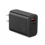 BRobotix CARGADOR CARGA RÁPIDA - GaN, 45W, DUAL USB V3.0, 1 PUERTO TIPO A Y 1 PUERTO TIPO C, NEGRO, BROBOTIX 6007631