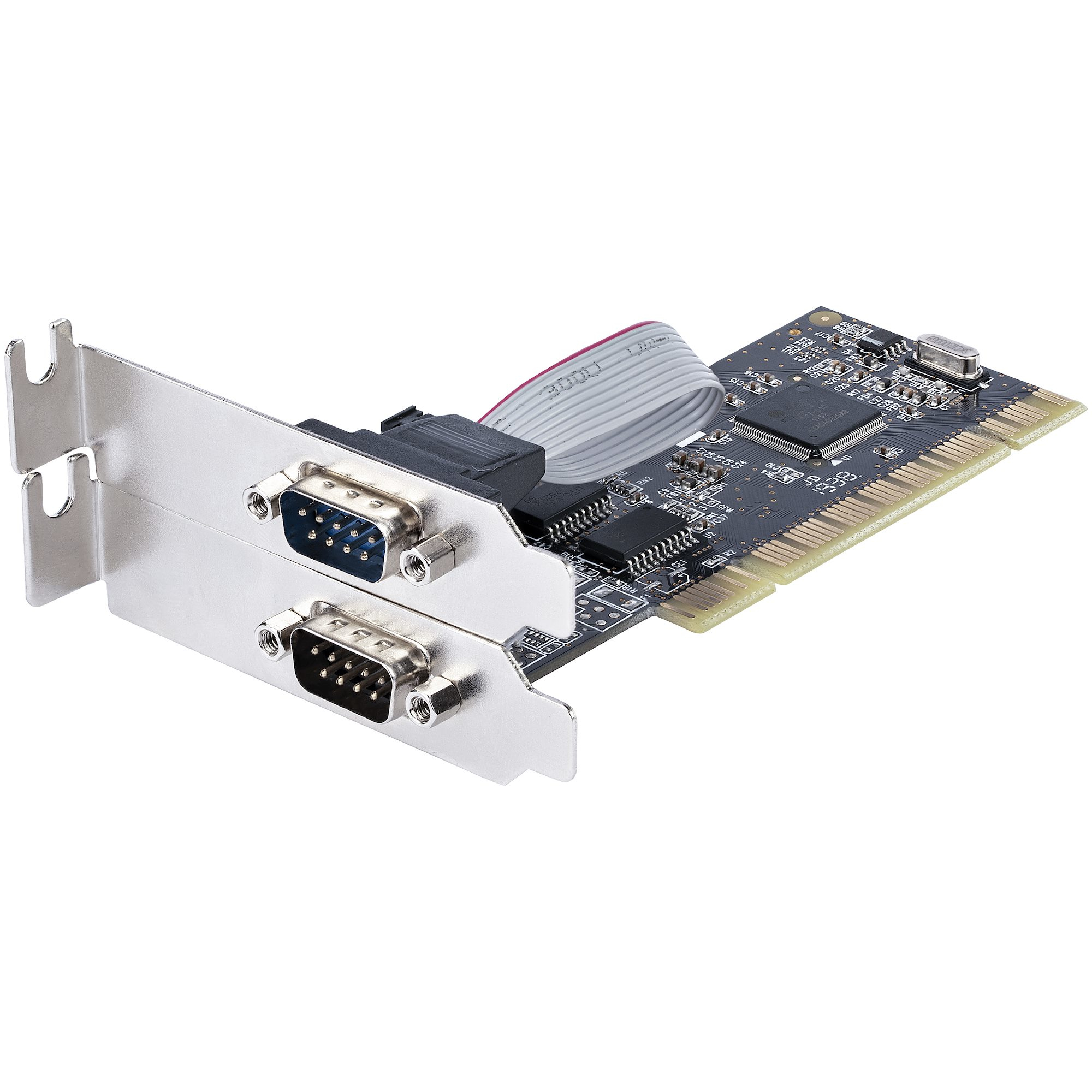 StarTech.com 2-Port PCI RS232 Serial Adapter Card - PCI Serial Port Expansion Controller Card - PCI to Dual Serial DB9 Card - Standard (Installed) & Low Profile Brackets - Windows/Linux