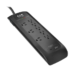 Eaton TLP88DBUC surge protector Black 8 AC outlet(s) 120 V 94.5" (2.4 m)