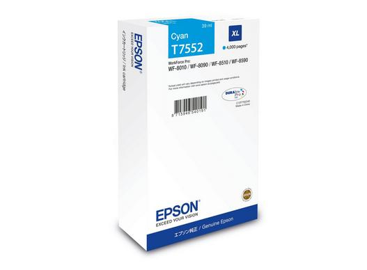 Photos - Inks & Toners Epson C13T75524N/T7552 Ink cartridge cyan, 4K pages 39ml for  WF 