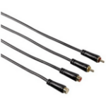 Hama 5m 2 x RCA m/f audio kabel Zwart