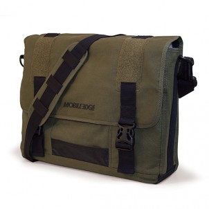 MECME9 Mobile Edge ECO-FRIENDLY LAPTOP MESSENGER - HOLDS 17.3 SCREENS - MADE FROM 100% OLIVE COTTON