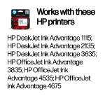 HP F6V24AE/652 Printhead cartridge color, 200 pages for HP DeskJet 3835