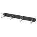 Digitus Cable Management Panel with Steel Rings and Brush Strip for 482.6 mm (19") Cabinets, 1U