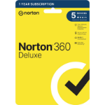 NortonLifeLock 360 Deluxe 1x 5 Device 1 Year Retail Licence - 50GB Cloud Storage - PC Mac iOS & Android *Non-enrolment*