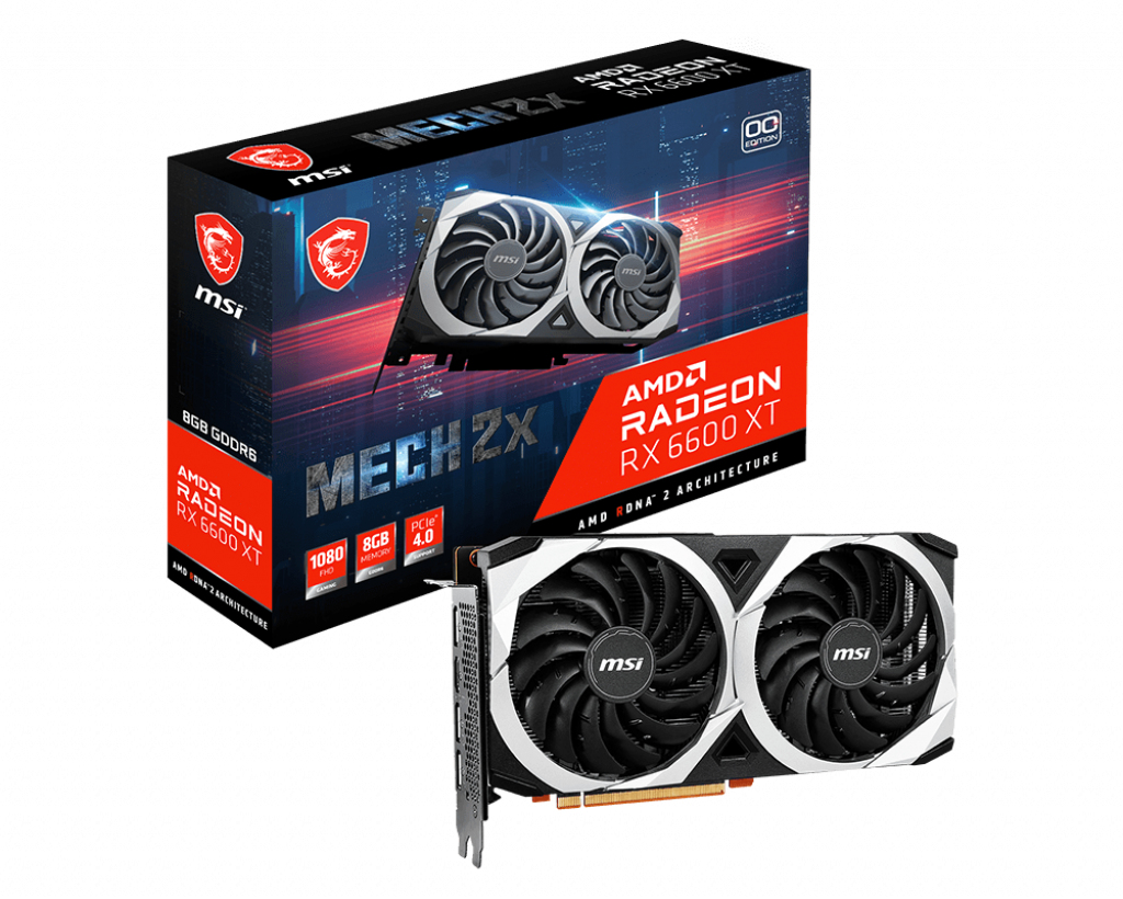 Image of MSI MECH RX 6600 XT 2X 8G OC graphics card AMD Radeon RX 6600 XT 8...