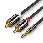 Ugreen Audio 3.5mm AUX (Male) to 2RCA (Male) Cable 1m - Black