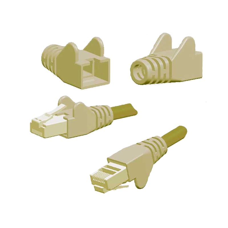Image of FDL WING MOULDED SNAGPROOF RJ45 CABLE BOOT - IVORY GREY