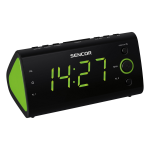 Sencor SRC 170 GN radio Clock Digital Black, Green