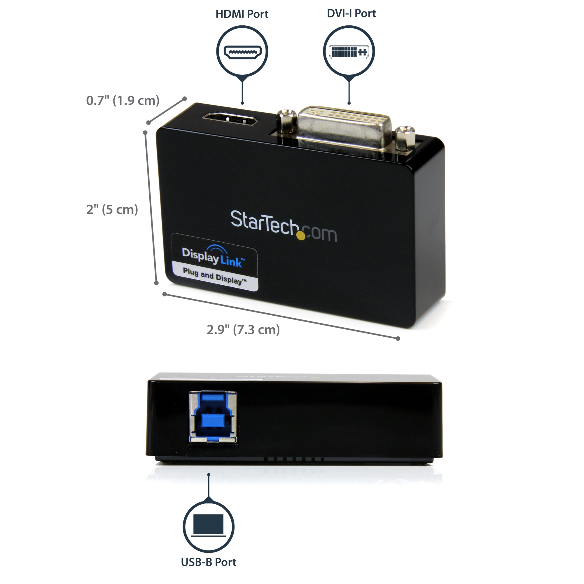 StarTech.com USB 3.0 to HDMI / DVI Adapter - 2048x1152