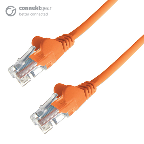 CONNEkT Gear 5m RJ45 CAT5e UTP Stranded Flush Moulded Network Cable - 24AWG - Orange