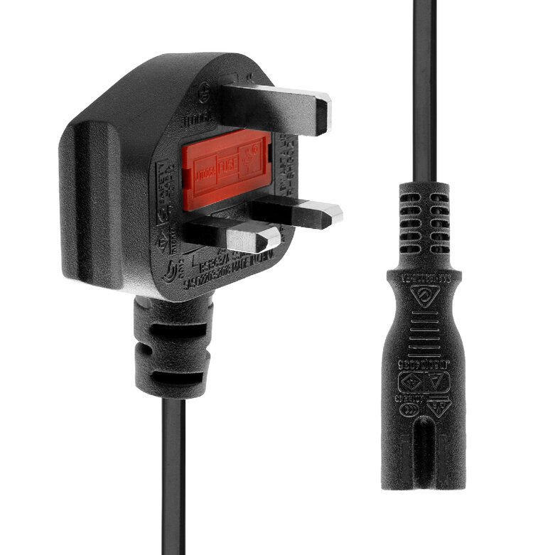 ProXtend Type G (UK) to C7 Power Cord Black 2m