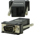 Perle DBA0040 RJ-45 DB-9 Black, Stainless steel