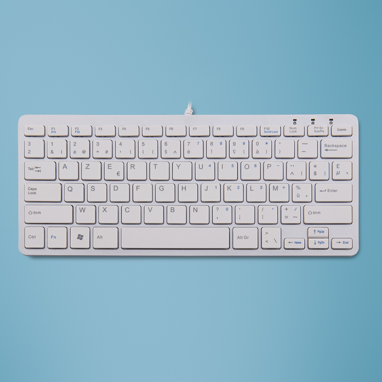 Image of R-Go Tools Compact R-Go ergonomic keyboard AZERTY (BE), wired, white