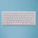R-Go Tools Ergonomische Tastatur R-Go Compact, kompakte Tastatur, flaches Design, AZERTY (BE), verkabelt, weiß
