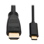 Tripp Lite U444-015-H4K6BM USB-C to HDMI Active Adapter Cable (M/M), 4K 60 Hz, 4:4:4, HDCP 2.2, Mid-Cable Adapter, Black, 15 ft. (4.6 m)