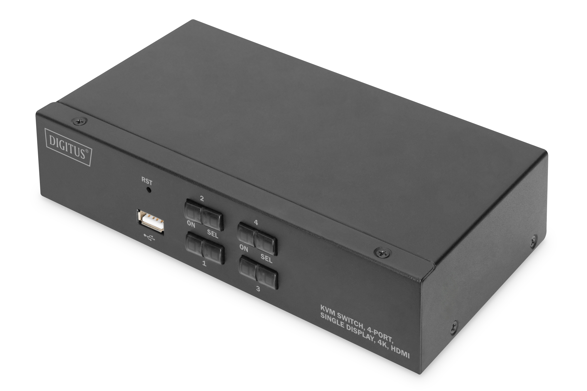 Digitus KVM Switch. 4 Port. Single Display. 4K. HDMI®