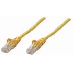 Intellinet Network Patch Cable, Cat5e, 0.5m, Yellow, CCA, U/UTP, PVC, RJ45, Gold Plated Contacts, Snagless, Booted, Lifetime Warranty, Polybag