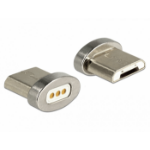 DeLOCK 65929 cable gender changer USB Type Micro-B magnet interface Silver