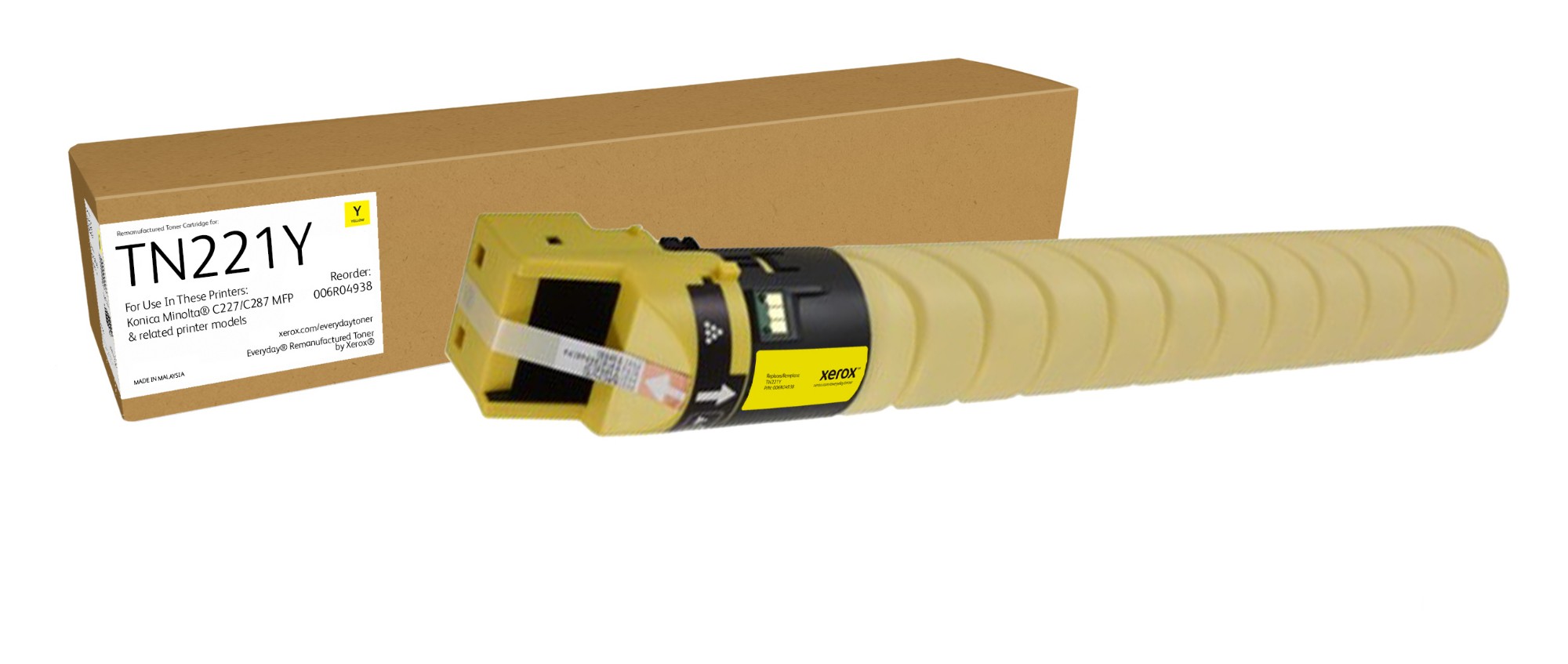 Xerox 006R04938 Toner yellow, 21K pages (replaces Konica Minolta TN-221Y) for KM bizhub C 227