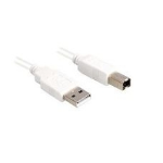 Sharkoon 0.5m, USB2.0-A/USB2.0-B USB cable USB A USB B White