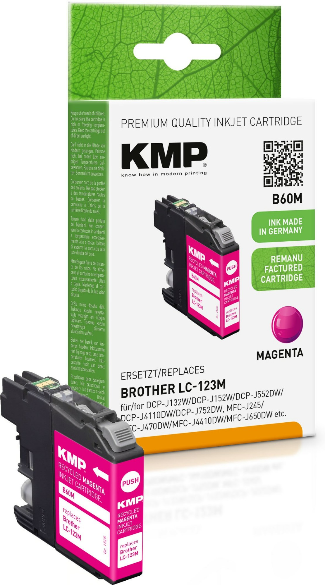 KMP B60M ink cartridge 1 pc(s) Compatible Magenta