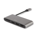 Moshi 99MO084213 laptop dock/port replicator USB 3.2 Gen 1 (3.1 Gen 1) Type-C Gray
