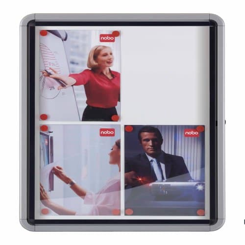 Nobo Premium Plus Outdoor Magnetic Lockable Notice Board 4xA4