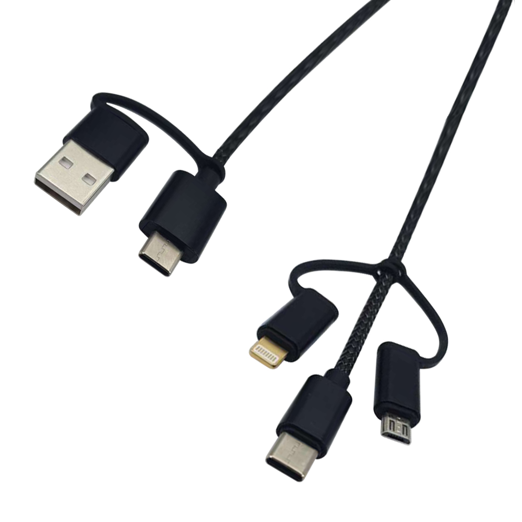 Photos - Cable (video, audio, USB) connektgear 1m USB 3 in 1 Charge and Sync Cable Type C and Type A to T 26