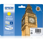Epson C13T70344010/T7034 Ink cartridge yellow, 800 pages ISO/IEC 24711 10ml for Epson WP 4015/4025