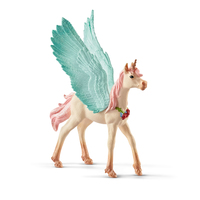 Image of Schleich bayala Decorated unicorn Pegasus foal Bayala Unicorn Pegasus