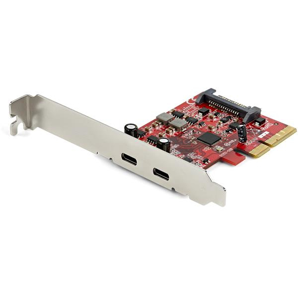 StarTech.com 2-port 10Gbps USB C PCIe Card - USB 3.1 Gen 2 Type-C PCI Express Host Controller Add-On Card - Expansion Card - USB 3.2 Gen 2x1 PCIe Adapter 15W/port - Windows, macOS, Linux