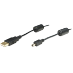 Manhattan USB-A to Mini 4-Pin, 3m, Male to Male, 480 Mbps (USB 2.0), Hi-Speed USB, Black, Lifetime Warranty, Blister