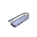 UNITEK uHUB Q4 USB 3.2 Gen 1 (3.1 Gen 1) Type-C 5000 Mbit/s Grey