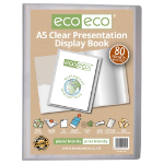 eco-eco A5 50% Recycled Clear 80 Pocket Presentation Display Book