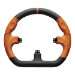 Asetek Closed D Orange Leather Rim Racing wheel