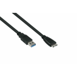 Kabelmeister UK30P-AMB-050S USB-kabel USB 3.2 Gen 1 (3.1 Gen 1) 5 m USB A Micro-USB B Zwart