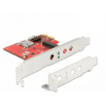 DeLOCK 91748 card reader PCI Express Internal Metallic, Red