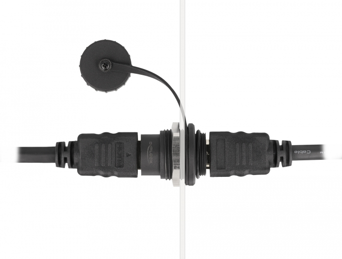 EU Product - HDMI-A Einbaubuchse mit Verschlusskappe IP67 staub- u thumbnail