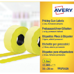 Avery YPLP1626 self-adhesive label Price tag Permanent Yellow 12000 pc(s)