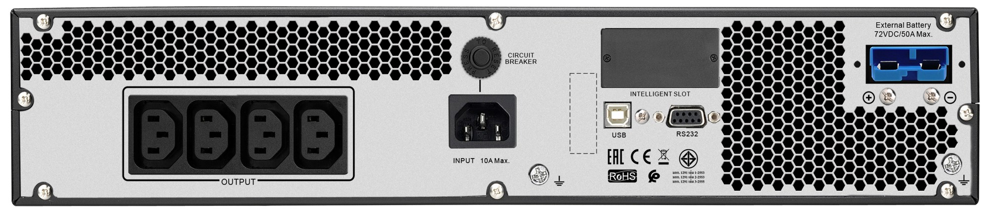 APC SRV2KRILRK uninterruptible power supply (UPS) Double-conversion (Online) 2 kVA 1600 W 4 AC outlet(s)