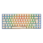 Naceb Technology Gamer Naceb Gray Basilik LED RGB 75%, Mecánico, Huano Red, Alámbrico, USB, Blanco, Español teclado Juego QWERTY