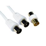 Cables Direct 2TV-00 coaxial cable 1 m White