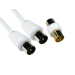 Cables Direct TV Coax 20m coaxial cable F White