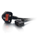 C2G 5m 18 AWG 90 Degree Power Cable (IEC320C13R to BS1363)