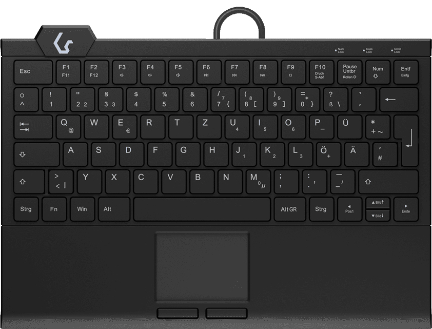 KeySonic KSK-5210ELU (DE) keyboard Home USB QWERTZ German Black
