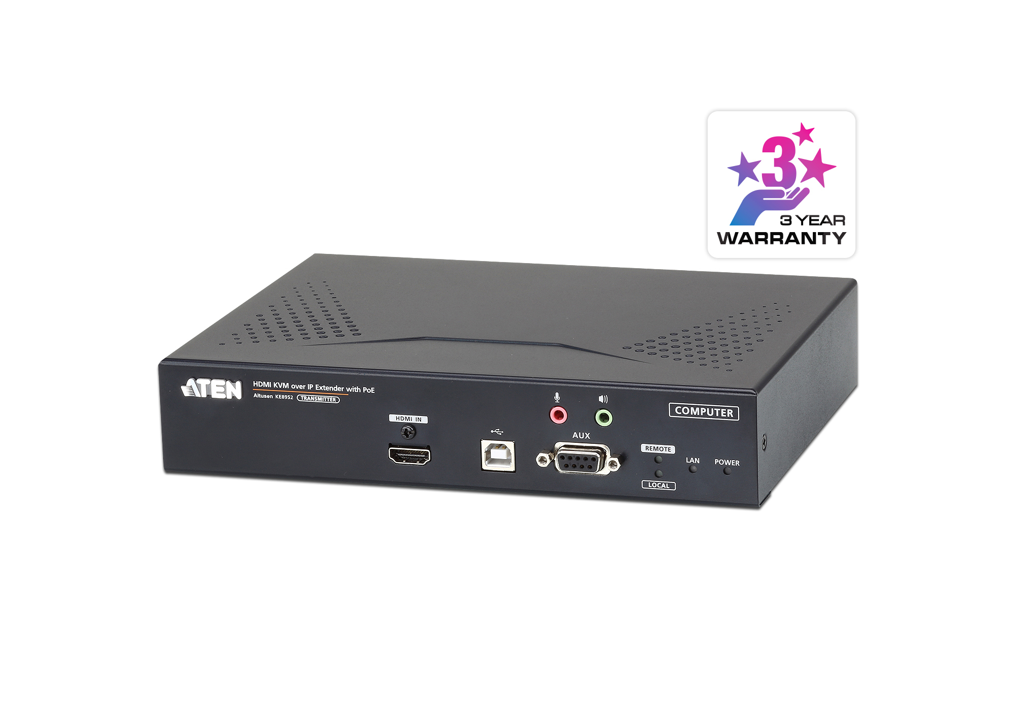 Image of ATEN 4K HDMI Single Display KVM Over IP Transmitter Transmitter...