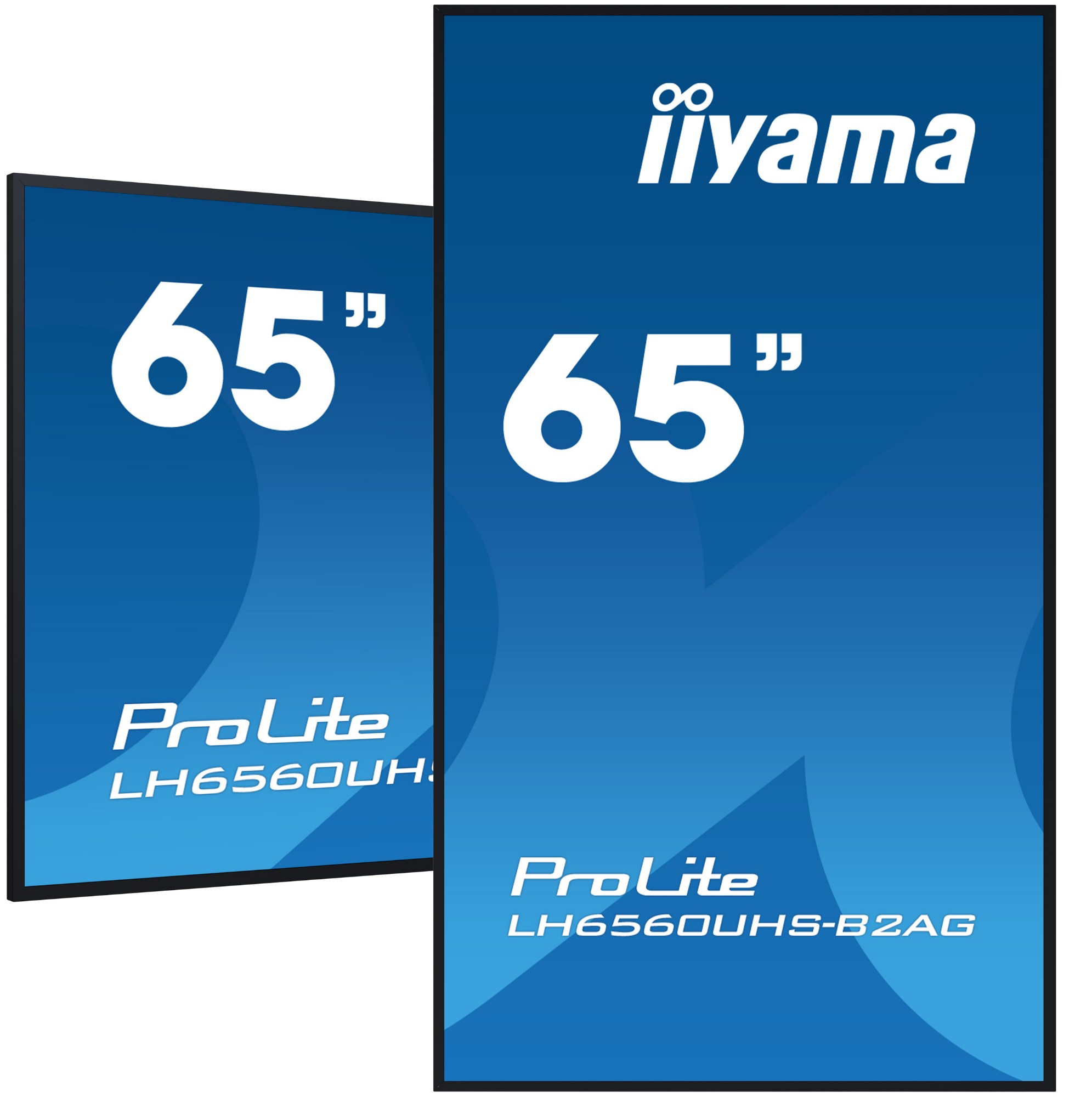 iiyama 65" 4K UHD professional digital signage display with advanced control and connectivity options
