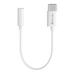 Verbatim 66588 cable gender changer USB C 3.5mm White